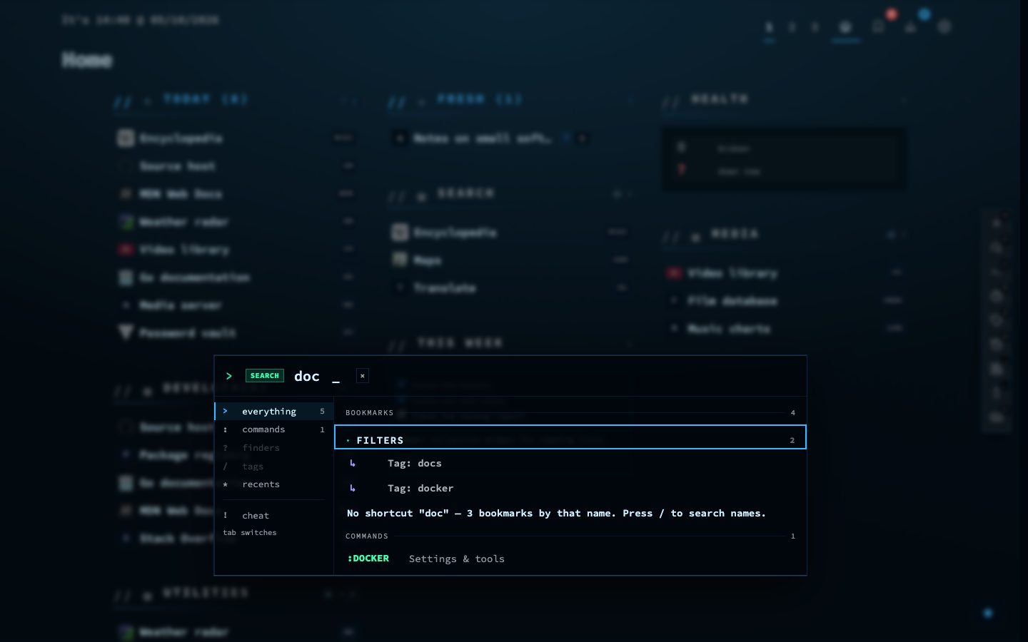 Search results in nextDash