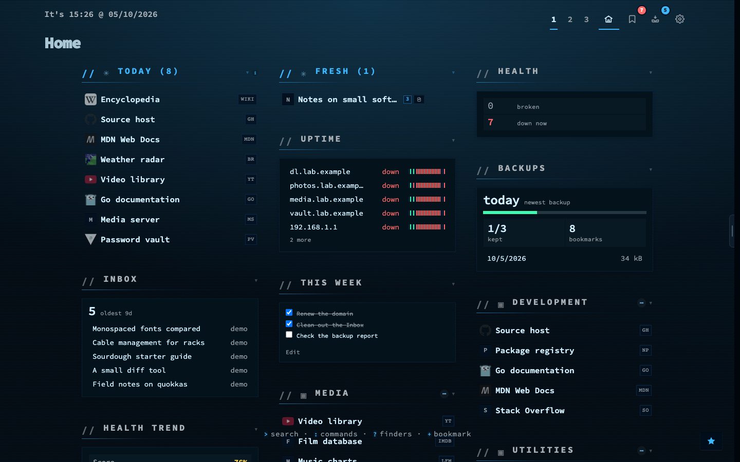 Widgets among your categories